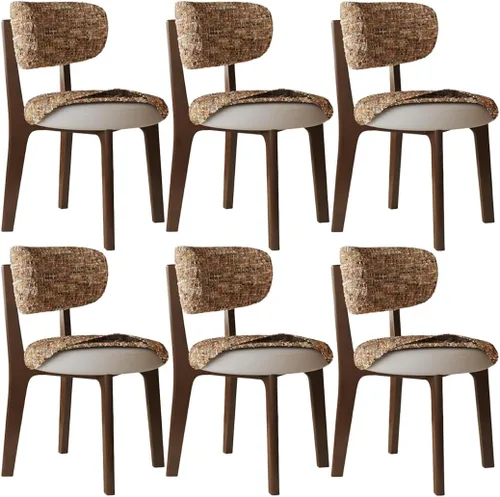 Vista 61 de YVYKFZD Solid Wood Dining Chairs, Armless Dining Room Chair Set, Upholstered Kitchen Chairs, Living Room Chair with Removable Fabric Seat Cushion