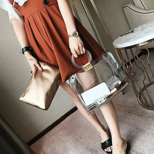 Vista 2 de Model Worker Reemplazo de asas redondas transparentes para bolsas hechas a mano, 10 piezas redondas de 4-1/4 pulgadas