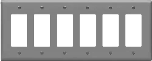 Vista 15 de ENERLITES Placa de pared decorativa para interruptor de luz o receptáculo, tamaño 6-Gang 4.50" x 11.81" pulgadas, policarbonato termoplástico Negro