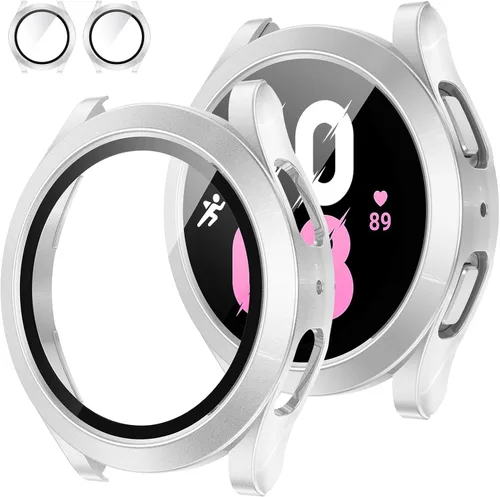 Vista 22 de Tensea [Paquete de 2]: Funda protectora de pantalla para Samsung Galaxy Watch FE 2024/5 2022/4 2021, accesorios de 1.57 pulgadas, cubierta