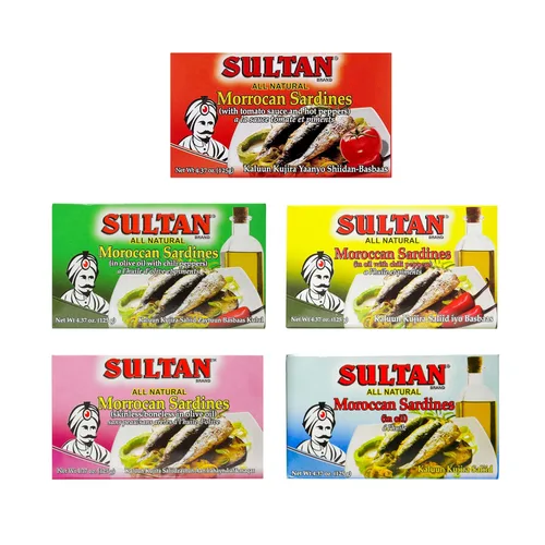 Vista 18 de Sultan Sardinas marroquíes de temporada en aceite de oliva, 100% natural, altas proteínas, sin aditivos, sin conservantes, paleo, carnívoro, apto