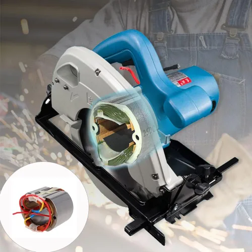 Vista 4 de Utoolmart Motor eléctrico Estator Bobina de cobre completa 185 Sierra circular eléctrica Estator Accesorios de herramientas eléctricas 185 Estator