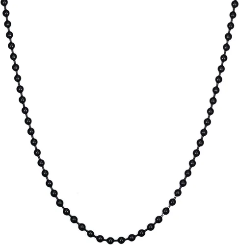 Collar de Cadena de Etiqueta de Perro VNOX - Cadena de Etiqueta de Perro Militar de Acero Inoxidable para Hombres y Mujeres, Collar de Bola de
