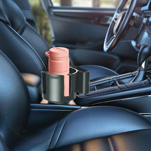 Vista 7 de AOYEBO Expansor universal de portavasos – Base ajustable para botellas grandes y soporte para teléfono, adaptador de soporte de bebida de coche