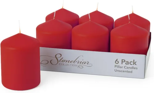 Vista 9 de Stonebriar Velas de pilar sin perfume, 18 horas de tiempo de combustión, velas de cera de larga duración para bodas, vacaciones, decoración
