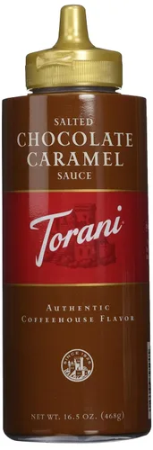 Vista 4 de Torani Salsa de caramelo de chocolate salado, 16.5 onzas (paquete de 6)