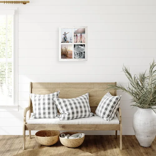 Vista 5 de Ilyapa - Marco de ventana para decoración de pared, diseño rústico de madera