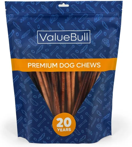 Vista 18 de ValueBull Bully Sticks para perros, gruesos de 12 pulgadas, 25 unidades, golosinas naturales para perros, 100% carne de res, un solo ingrediente