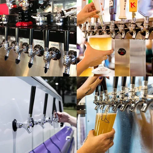 Vista 7 de Kit de vástago de grifo de cerveza de barril de barril de 4-1/8 pulgadas, grifo de cerveza con núcleo de acero inoxidable con cuerpo de latón, sin