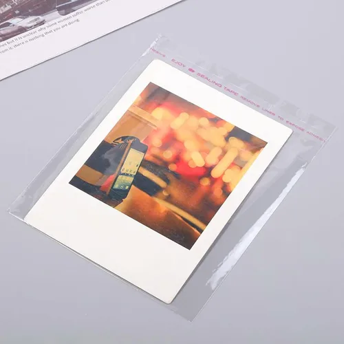 Vista 4 de Bolsas de celofán resellables transparentes de 7 x 10 pulgadas, autoadhesivas, 100 bolsas de celofán autosellantes