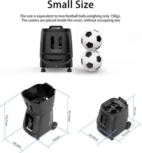 Vista 6 de Padel-Smart PRO-Professional Padel Ball Machine with Internal Spin Technology - Smart App Control - 100+ Ball Capacity - 4-6 Hour