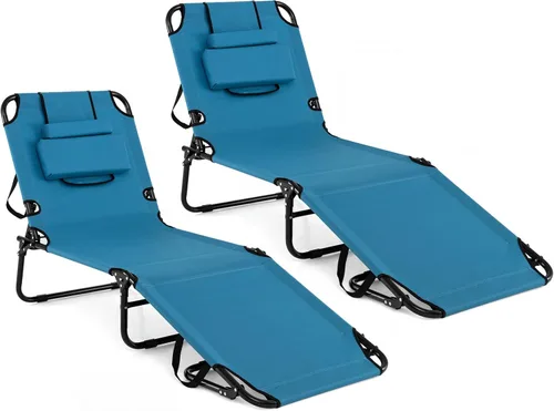 Vista 18 de Tangkula Sillón de playa, reclinable plegable para tomar el sol con agujero frontal, silla de bronceado boca abajo con respaldo ajustable de 4