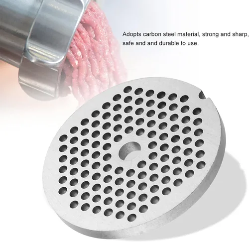 Vista 3 de Discos de placa para picadora de carne, aleación, cuchillas de repuesto para picadora de carne, disco de placa trituradora para batidora de soporte