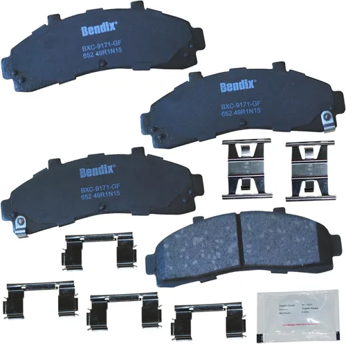 Vista 378 de Pastillas de freno delanteras semi-metálicas Bendix Priority1 CFM1774 para Ford Transit 2019-2017, Transit-150 2021-2015, Transit-250 2021-2015