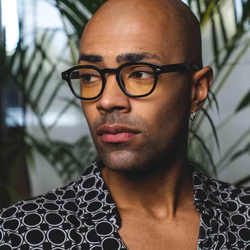 Vista 3 de AIEYEZO Retro Computer Blue Light Blocking Glasses for Men Women Fashion Round Computer Gaming Glasses