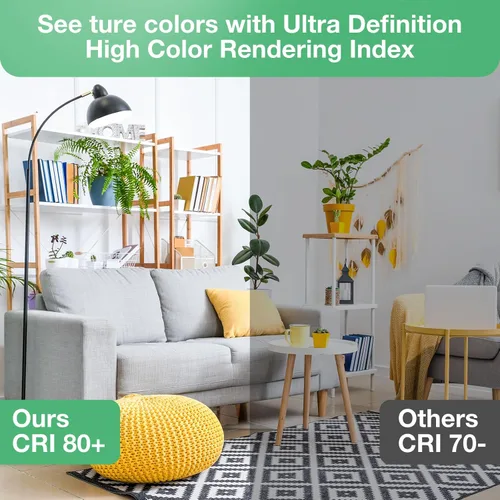 Vista 8 de Bombillas LED A19 DEGNJU, equivalentes a 100 vatios, luz diurna de 5000 K, 1500 lúmenes, base estándar E26, no regulables, bombillas LED de 13 W