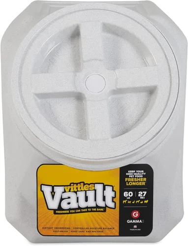 Vista 2 de Gamma2 Vittles Vault - Recipiente apilable de almacenamiento de alimentos para mascotas, 60 libras y Vittles Vault contenedor de almacenamiento