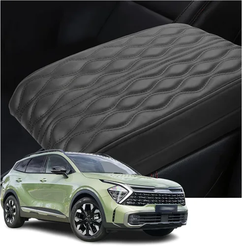 Vista 22 de YEE PIN Funda para reposabrazos central de automóvil, funda para tapa de consola Rogue X-Trail 2014-2019, caja de reposabrazos de consola central