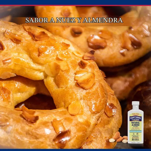 Vista 4 de Happy Home Sabor natural de almendras, sin alcohol, certificado Kosher, 7 onzas.