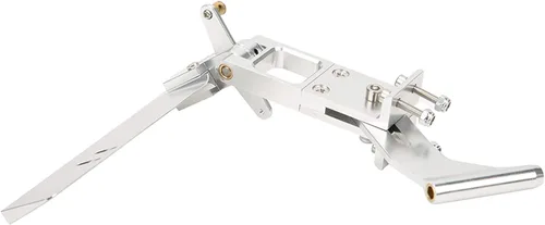 Vista 7 de Kit de timón de barco RC, eje flexible integrado de 4.331 in RC barco absorbente de agua timón aleación de aluminio para sistema de eje de 0.2