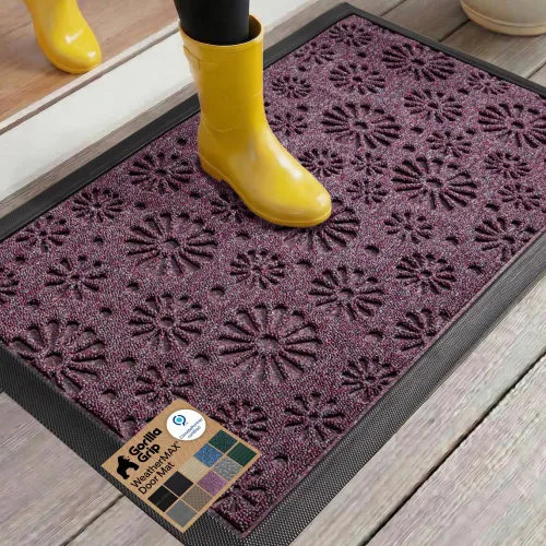 Vista 28 de Gorilla Grip WeatherMax - Tapete para todas las estaciones 100% impermeable, 23 x 35 pulgadas, goma natural duradera, resistente a manchas y Verde