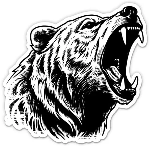 Pegatina de vinilo Bear Fierce - Teléfono del coche - 3"