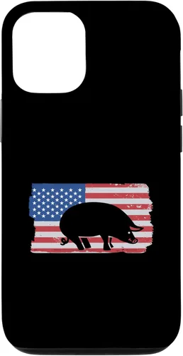 Vista 28 de Pig USA American Flag For Pig Lover Funny Farmer Case for iPhone 16