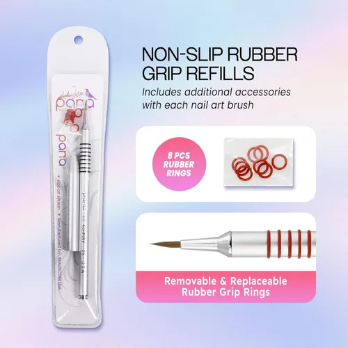 Vista 7 de Pincel Pana USA 3D de pelo kolinsky para arte en uñas de acrílico, para esculpir uñas, mango antideslizante