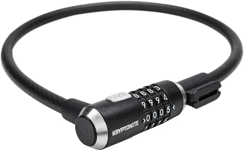 Vista 2 de Kryptonite KryptoFlex - Cable de bloqueo de bicicleta, 2 pies, 6 pies, 10 pies de largo, 0.472 in de grosor, cable de acero trenzado resistente