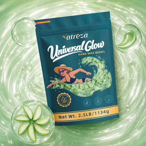Vista 9 de Cuentas de cera para depilación, bolsa a granel verde de aloe vera Verde - Aloe Vera