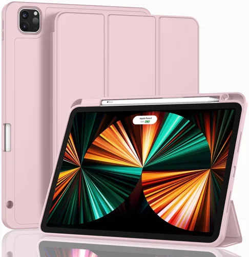 Vista 16 de ZryXal Funda para iPad Pro de 12.9 pulgadas 2022/2021/2020 (6ª/5ª/4ª generación) con soporte para lápices, funda inteligente para iPad