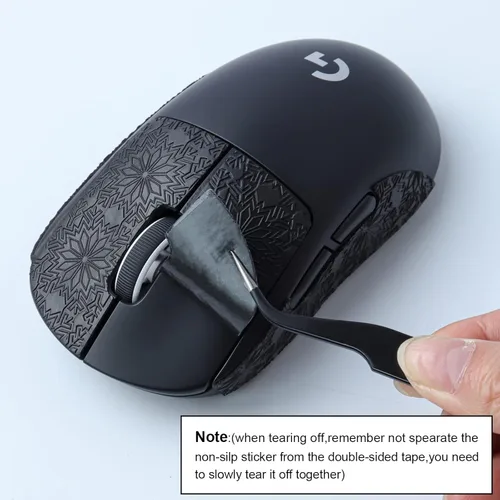 Vista 3 de JOMKIZ Cinta de agarre antideslizante para mouse Logitech G PRO X Superlight Wireless Gaming Mouse Skin resistente al sudor, fácil de aplicar, kit