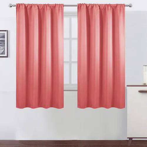 Vista 139 de LEMOMO Cortinas opacas grises, 52 x 84 pulgadas, juego de 2 paneles de cortinas opacas con aislamiento térmico para oscurecer la habitación