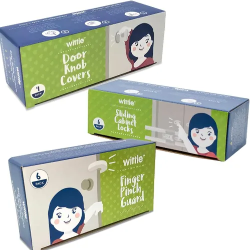 Vista 8 de Wittle Protector de pellizco para dedos, tope de puerta a prueba de bebés con espuma suave y duradera, evita que las puertas se golpeen, evita
