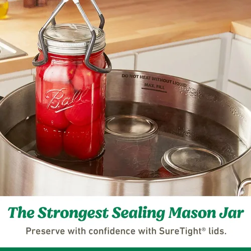 Vista 4 de Ball Tapas para tarros Mason con bandas, boca ancha, 12 unidades (paquete de 2)