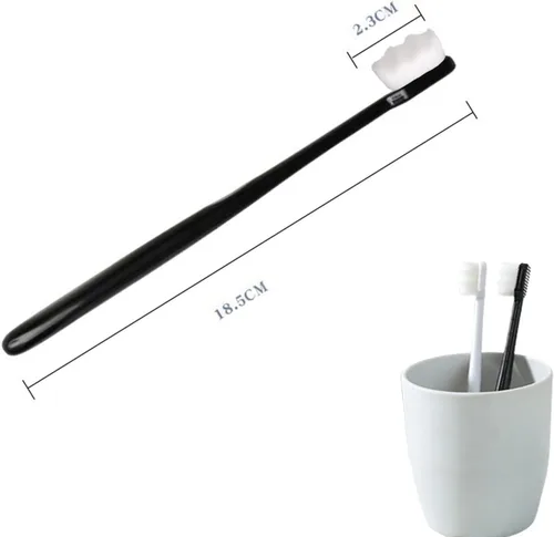 Vista 5 de BREVI - Cepillo de dientes nano prémium de inspiración nórdica, extra suave con 20000 cerdas suaves, cepillo de dientes manual de micro piel