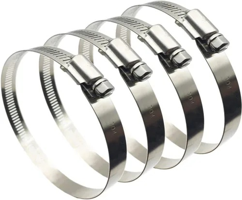 4 abrazaderas de conducto de acero inoxidable 304 ajustables de 2.5 pulgadas, abrazadera de tubo, abrazadera de conducto de aire, abrazaderas de