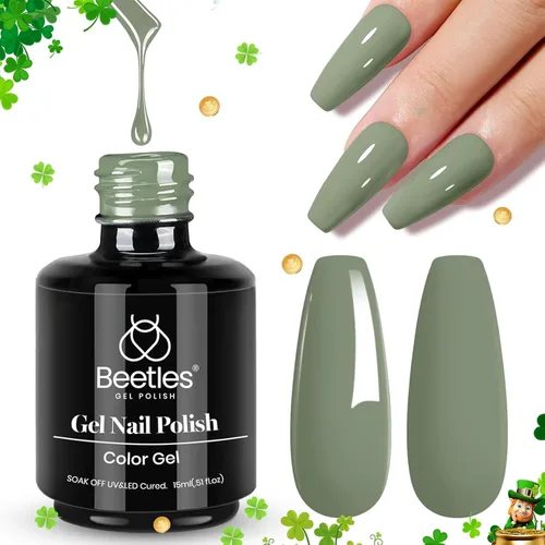 Vista 149 de Beetles - Esmalte de uñas de gel blanco perla, 0.5 onzas líquidas, color blanco perla, brillante, sirena, concha nacarada, esmalte de uñas de gel
