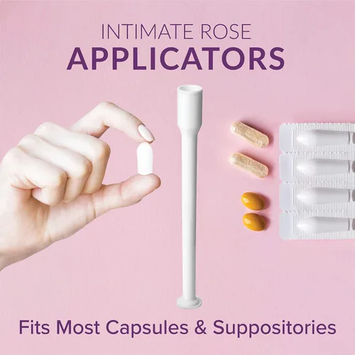 Vista 4 de Intimate Rose Aplicador de supositorios vaginales de 15 unidades, se adapta a la mayoría de supositorios de ácido bórico y supositorios vaginales