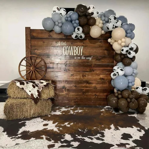 Breling Western Party Decor - Alfombra de piel de vaca sintética, 59 x 79