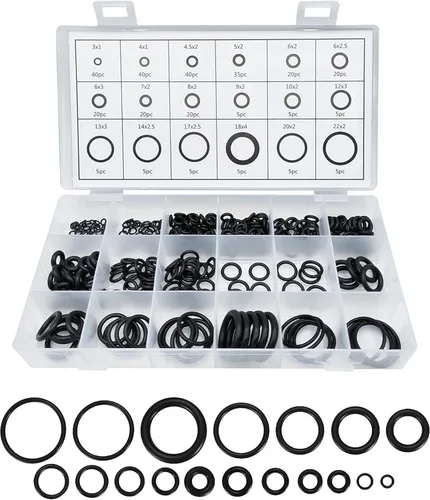 SUJADE Juego de 300 piezas de juntas tóricas de goma, surtido de juntas de sello de juntas tóricas de goma, juntas tóricas de goma para coche,