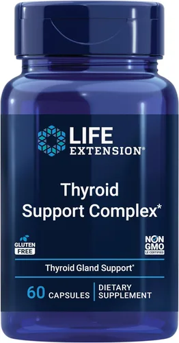 Life Extension Complejo de apoyo para la tiroides – Suplemento de apoyo a la salud de la tiroides con vitaminas A, B, yodo, magnesio, L-tirosina,