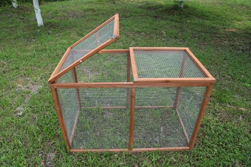 Jaula de madera para gallinero, conejera, para aves de corral, para mascotas, jardín, patio trasero, con jaula de malla para uso en interiores y