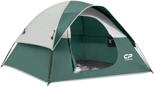 Tents for Camping 6 Person Tent Waterproof Windproof Double Layer Family Camping Tent, Easy Setup Dome Tent with Large Mesh Windows & Wider Door for
