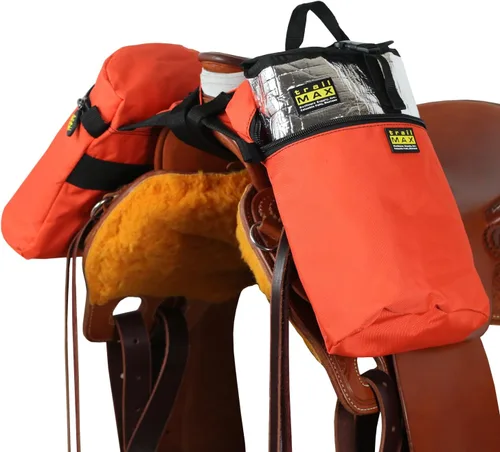 Vista 10 de TrailMax Bolsas de sillín de cuerno grandes; bolsas de sillín de cuerno para caballos; bolsas de sillín para montar en senderos para sillines
