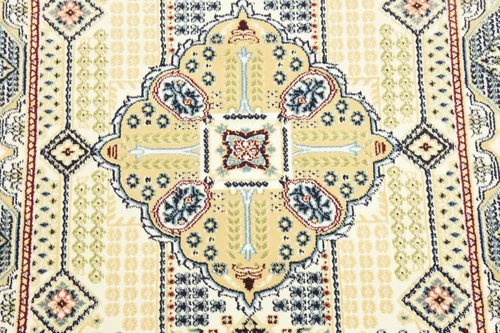 Vista 6 de Rugs.com Rabia Collection - Alfombra baja marfil de 3 x 5 pies, perfecta para entradas, cocinas, rincones de desayuno, piezas de acento