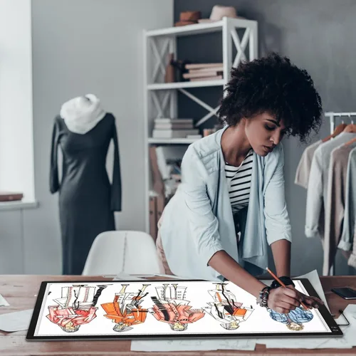 Vista 9 de TOHETO Almohadilla de luz recargable A1 de 35.4 x 23.6 pulgadas, tablero de luz LED extra grande para pintura de diamantes, caja de luz de 3 modos