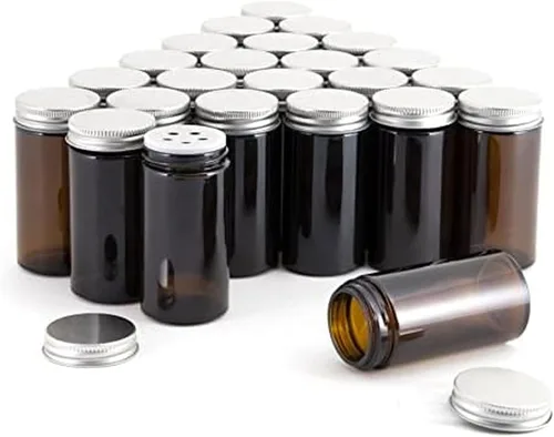 Vista 9 de Kamenstein 5244227 Tarros vacíos con tapa negra, juego de 12, 3 onzas