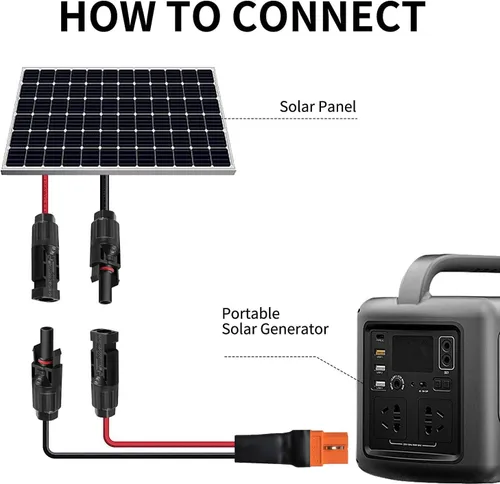 Vista 6 de Cable de extensión solar a XT60i 10AWG XT60I-F 6mm2, cable solar compatible con estación de energía portátil de 9.8 ft (10 AWG 10 pies)