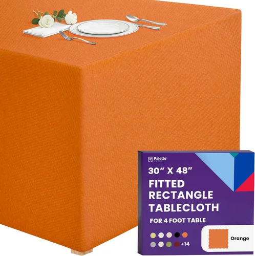 Vista 15 de Gee Di Moda - Mantel rectangular a medida en poliéster lavable para mesa de 4 pies, ideal para mesa de bufé, fiestas, cenas, bodas, vacaciones